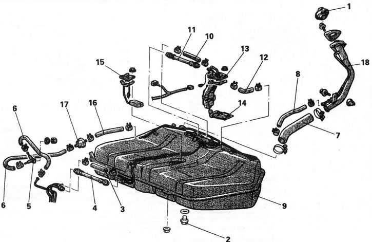5.21b. На других моделях, таких как Mirage, топливный насос снимается через верхнюю часть…
