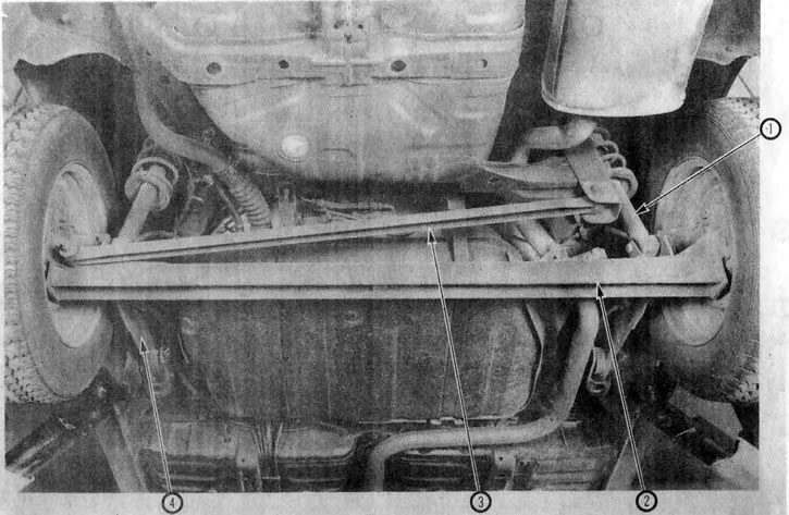 1.2а. Вид компонентов задней подвески из-под автомобиля (показана модель Galant, модели Mirage,…