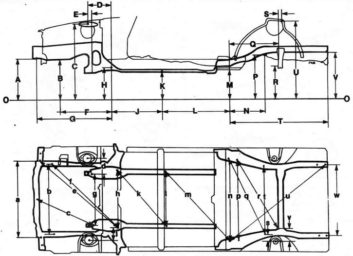 Кузовные размеры — Lancer 1988-92