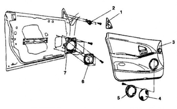 Детали установки дверных ВЧ динамиков