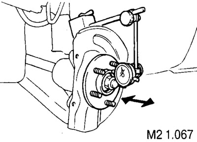 3. Установите стрелочный индикатор перемещений и измерьте осевую подвижность ступицы. Осевая…