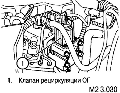 Управляет клапаном рециркуляции ОГ.