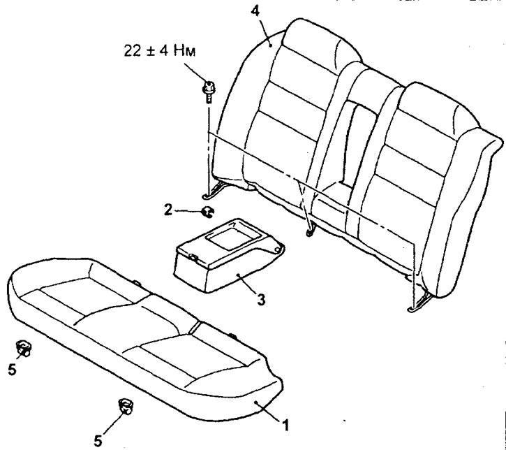 Backseat (Mitsubishi Lancer 9, 2000-2007, petrol) "Interior (internal elements