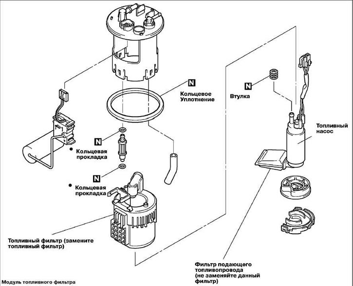 Замена топливного фильтра