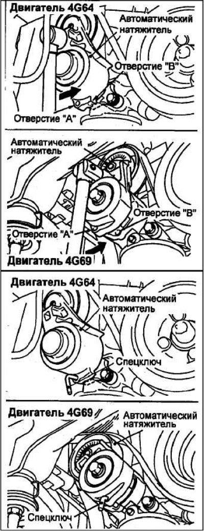 Замена ремня привода ГРМ и ремня привода балансирного механизма (4G64 ...
